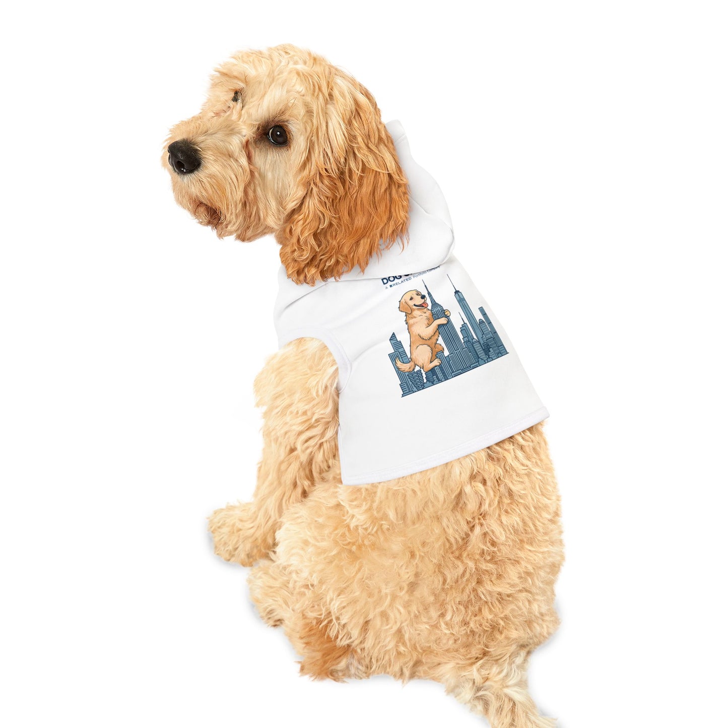 Dog City NYC Skyline Hoodie - White