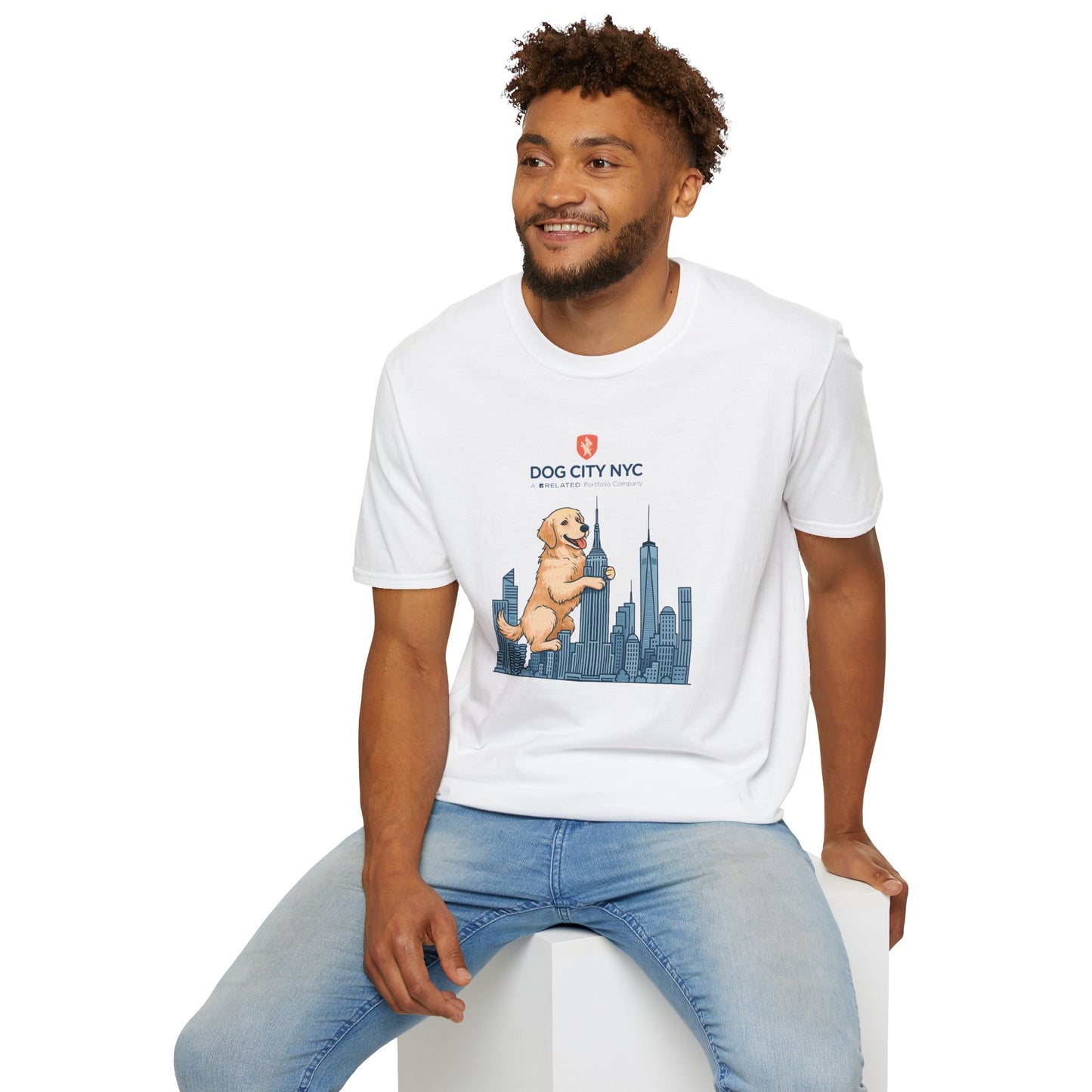 Dog City NYC Skyline Unisex Softstyle T-Shirt