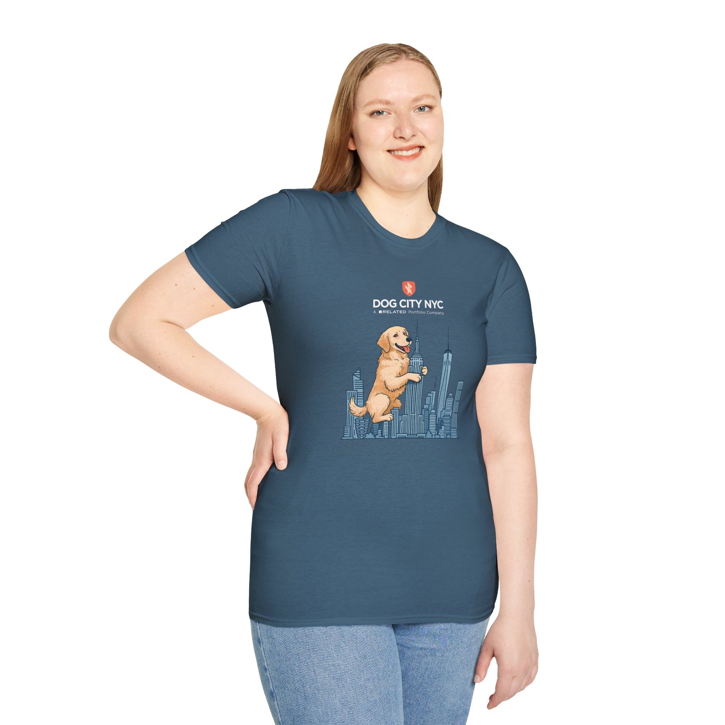 Dog City NYC Skyline Unisex Softstyle T-Shirt