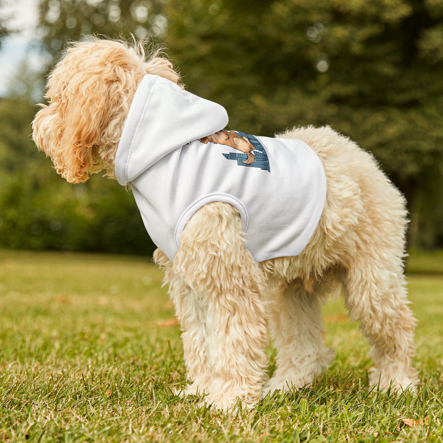 Dog City NYC Skyline Hoodie - White