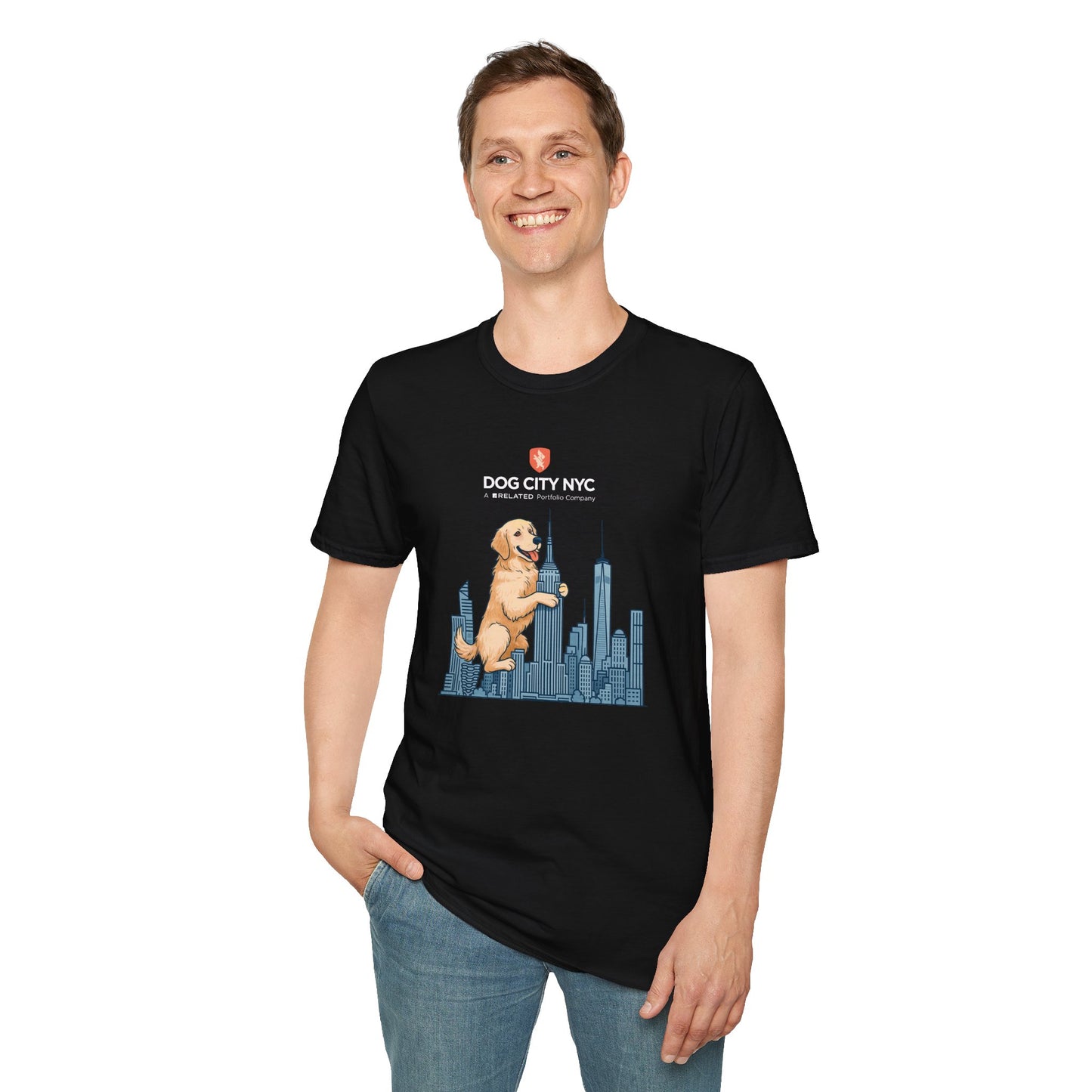 Dog City NYC Skyline Unisex Softstyle T-Shirt