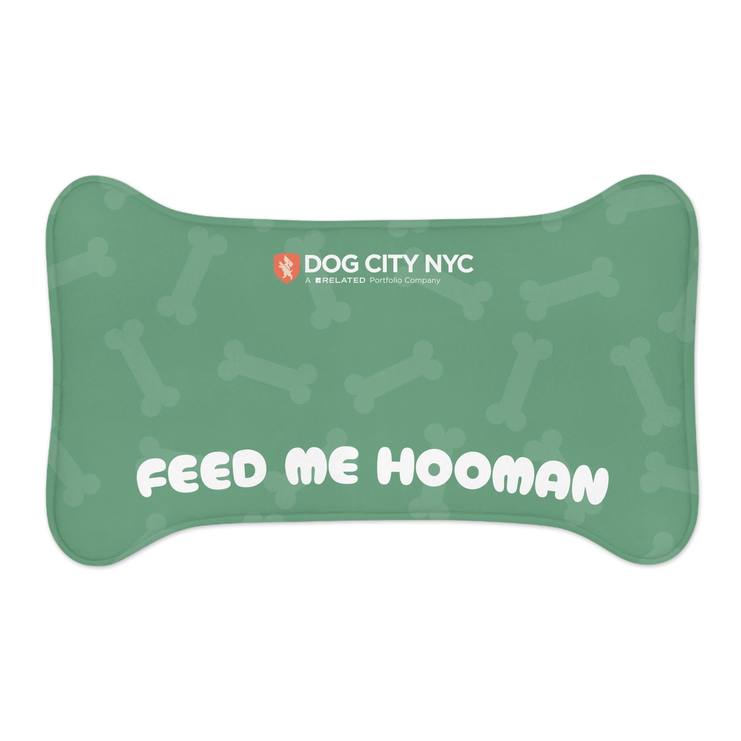 'Feed Me Hooman' Food Mat - Green