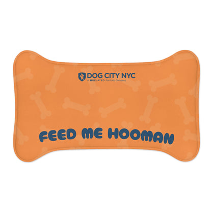 'Feed Me Hooman' Food Mat - Orange