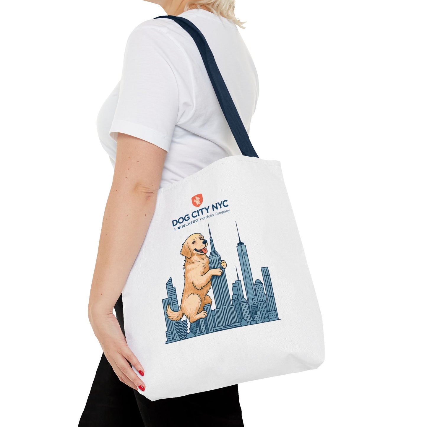 Dog City NYC Skyline Tote Bag - White
