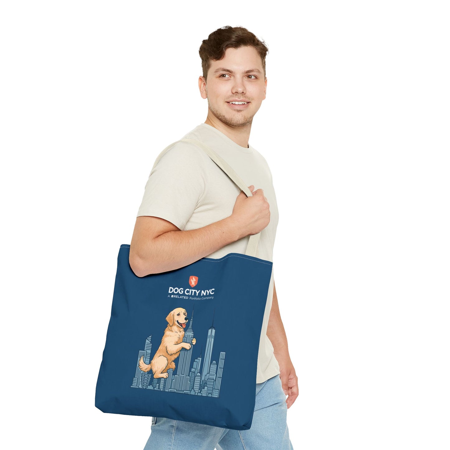 Dog City NYC Skyline Tote Bag - Blue