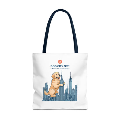 Dog City NYC Skyline Tote Bag - White
