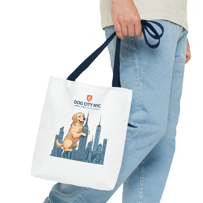 Dog City NYC Skyline Tote Bag - White