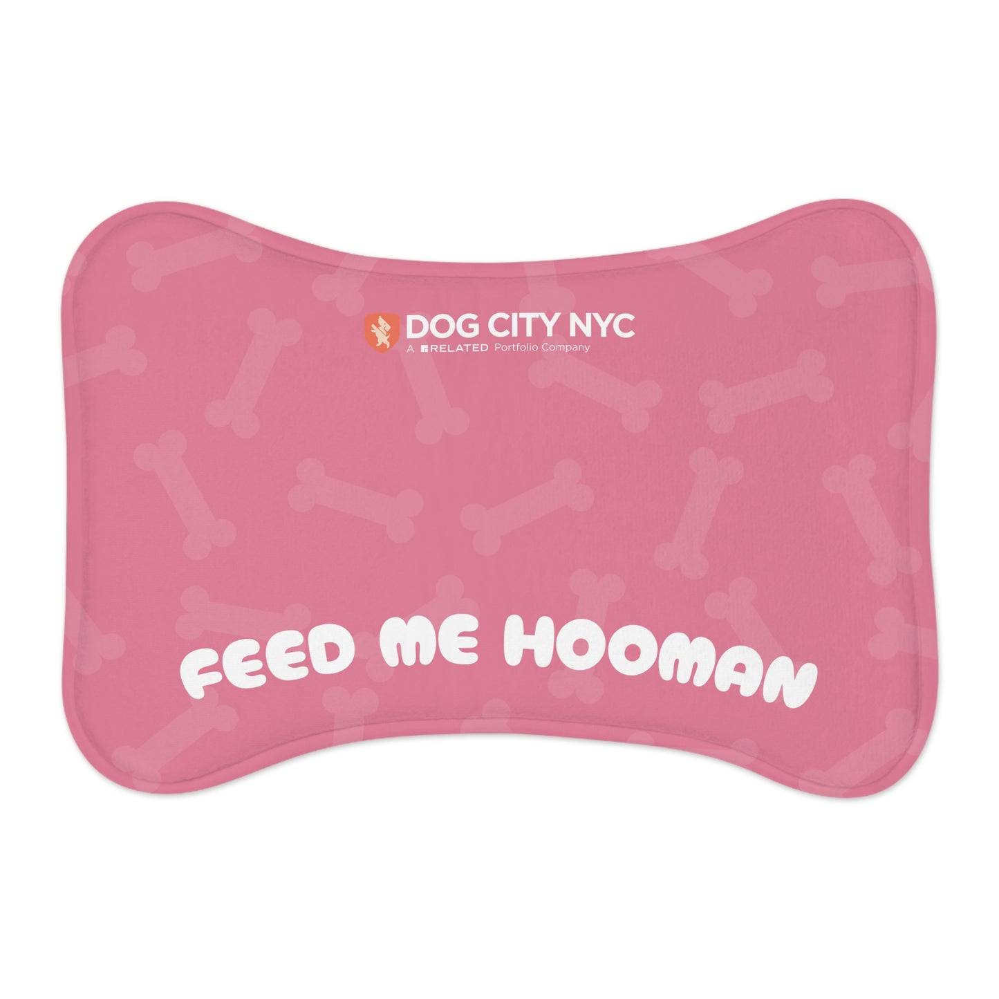 'Feed Me Hooman' Food Mat - Pink