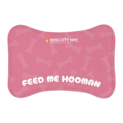'Feed Me Hooman' Food Mat - Pink