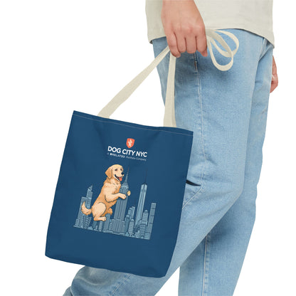 Dog City NYC Skyline Tote Bag - Blue