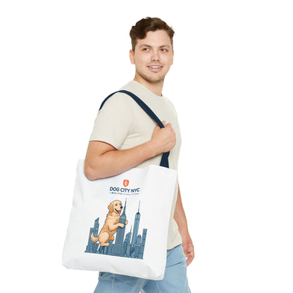 Dog City NYC Skyline Tote Bag - White