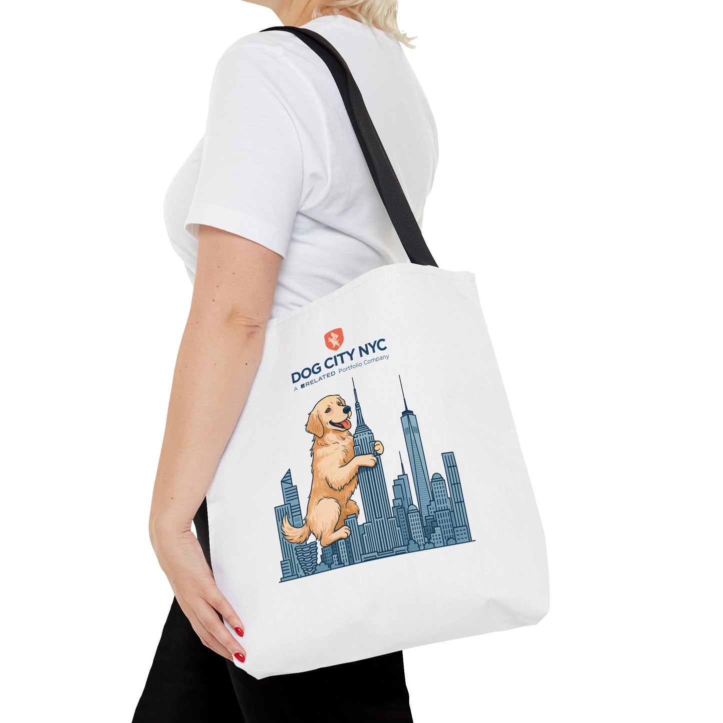 Dog City NYC Skyline Tote Bag - White