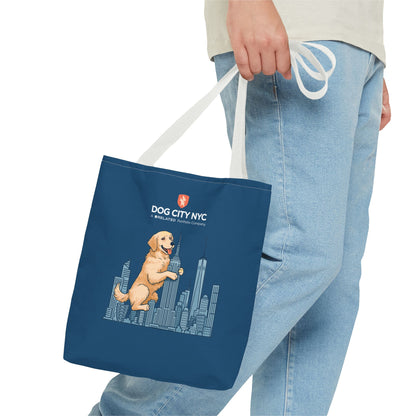 Dog City NYC Skyline Tote Bag - Blue