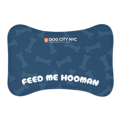 'Feed Me Hooman' Food Mat - Blue