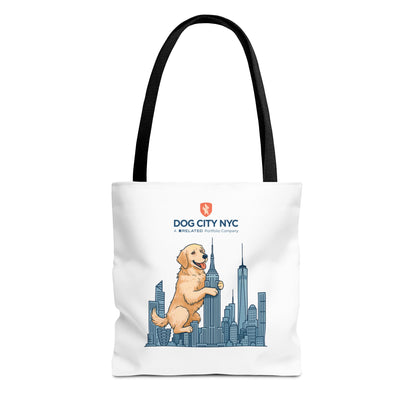 Dog City NYC Skyline Tote Bag - White