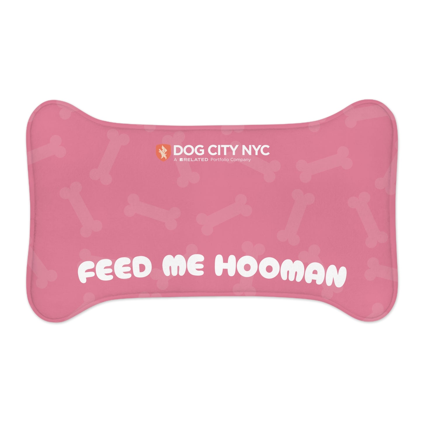 'Feed Me Hooman' Food Mat - Pink