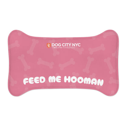 'Feed Me Hooman' Food Mat - Pink