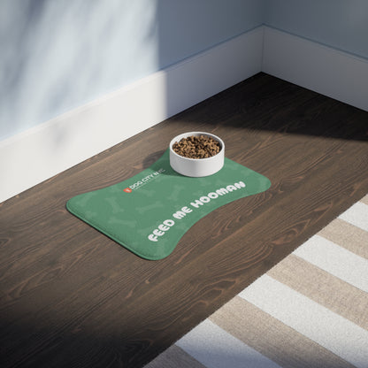 'Feed Me Hooman' Food Mat - Green