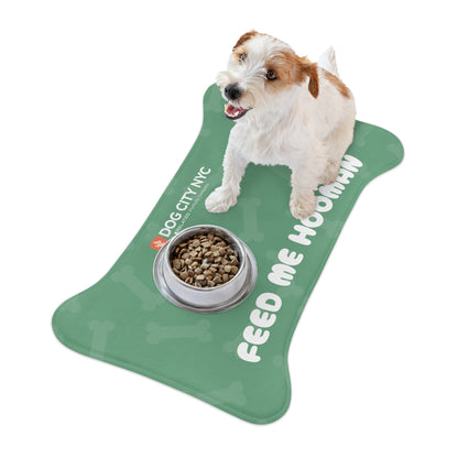 'Feed Me Hooman' Food Mat - Green