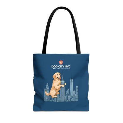 Dog City NYC Skyline Tote Bag - Blue