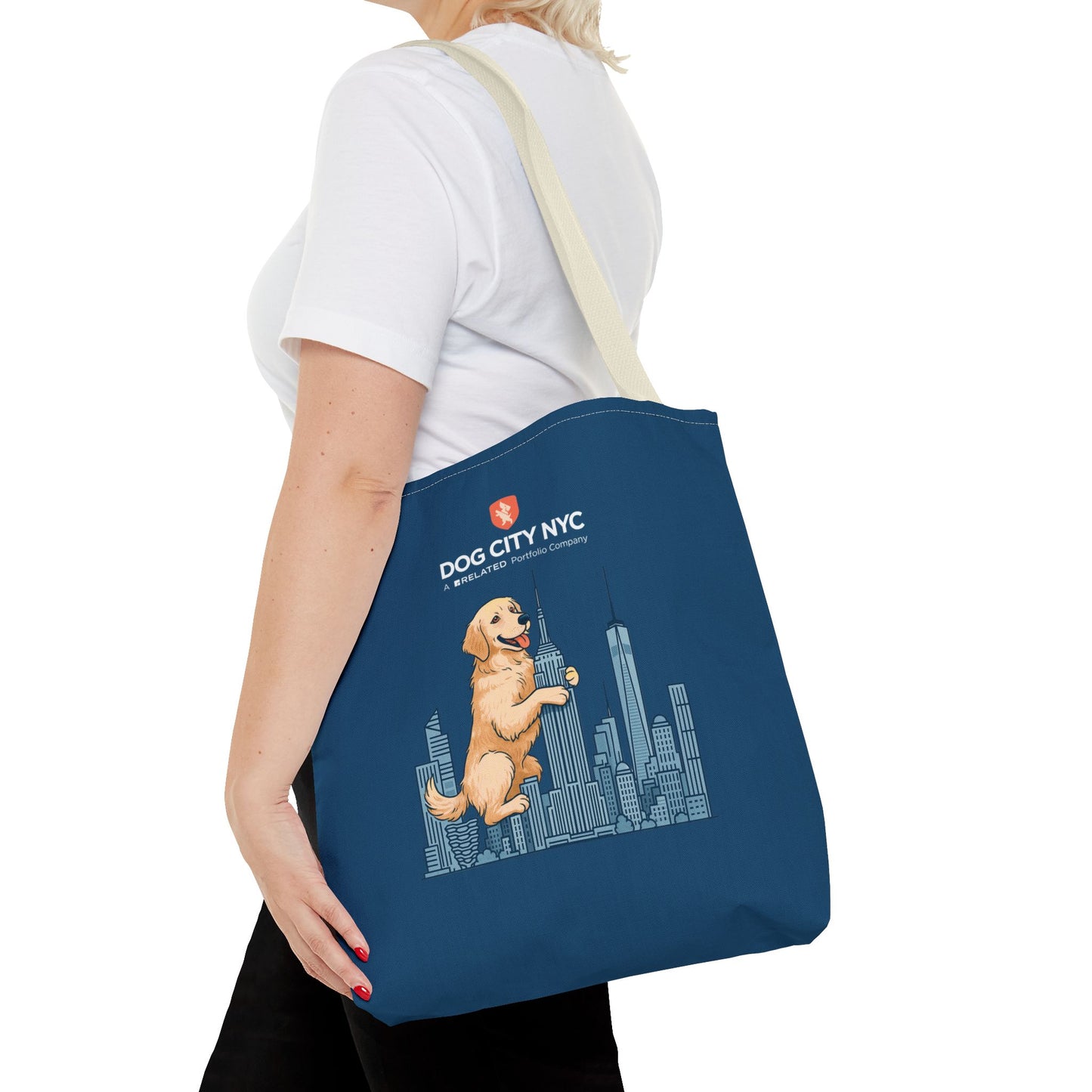Dog City NYC Skyline Tote Bag - Blue