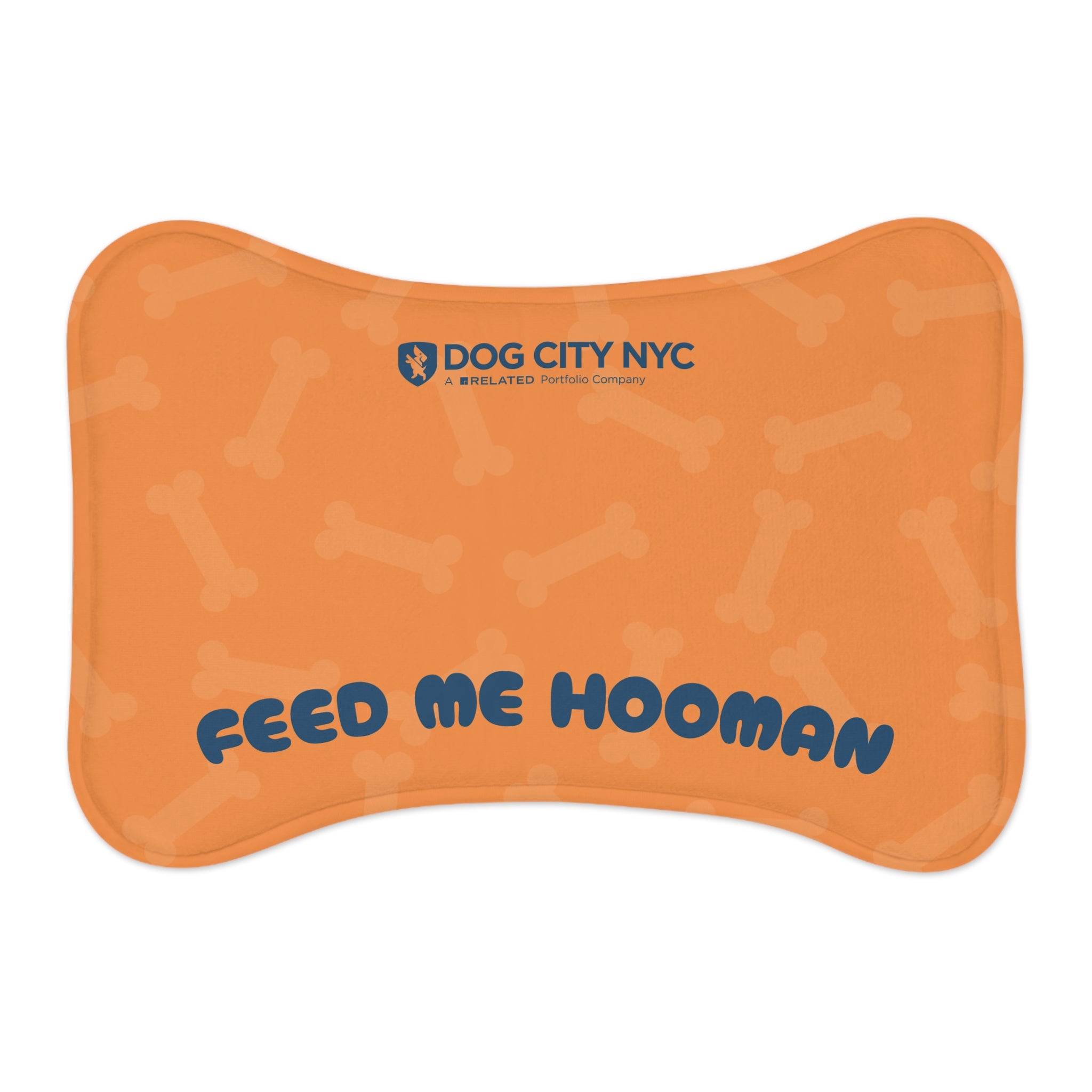 Feed Me Hooman' Food Mat - Orange – Dog City Shop