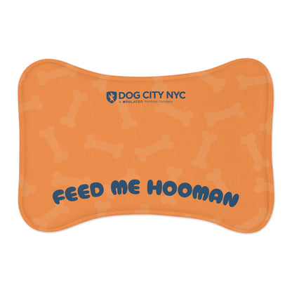 'Feed Me Hooman' Food Mat - Orange