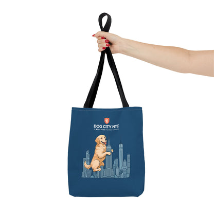 Dog City NYC Skyline Tote Bag - Blue
