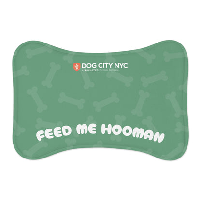 'Feed Me Hooman' Food Mat - Green