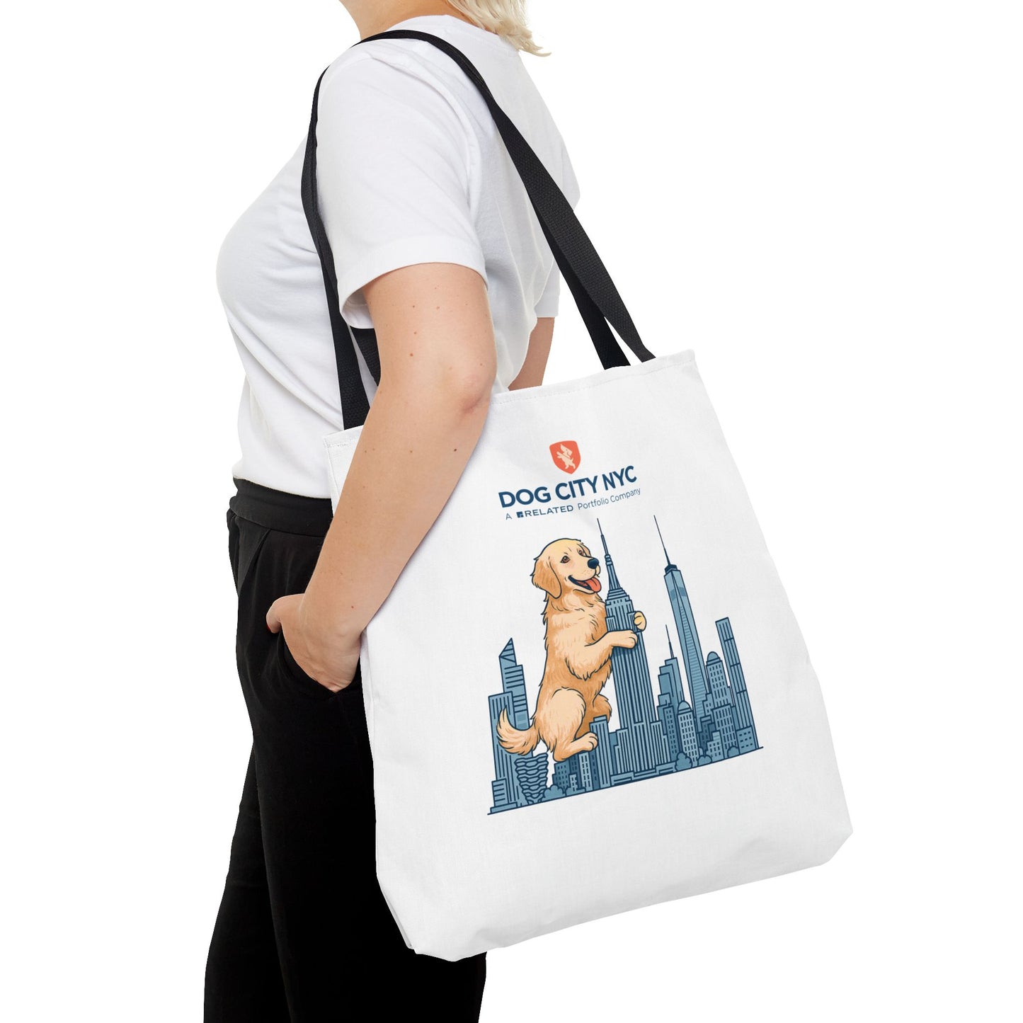 Dog City NYC Skyline Tote Bag - White