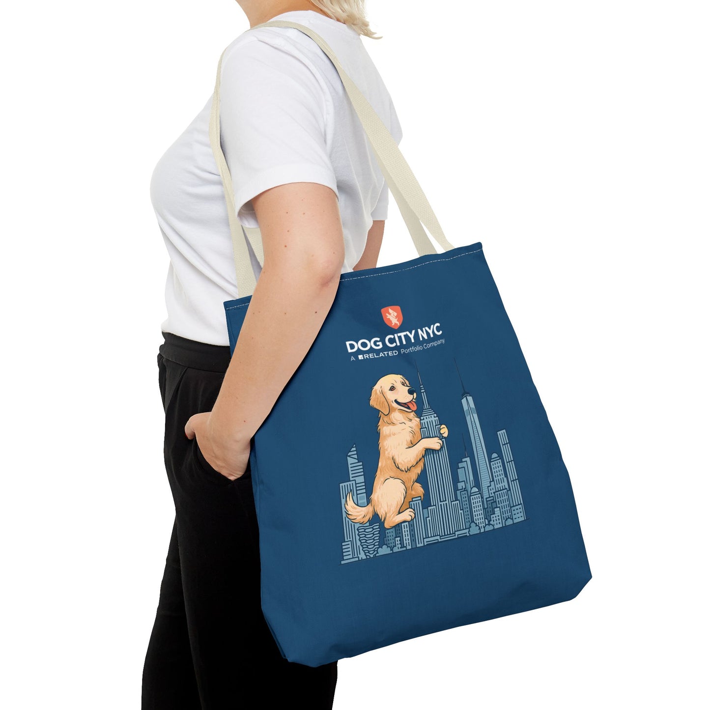 Dog City NYC Skyline Tote Bag - Blue