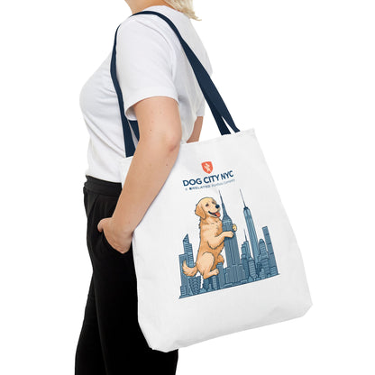 Dog City NYC Skyline Tote Bag - White