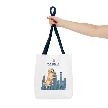 Dog City NYC Skyline Tote Bag - White