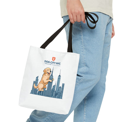 Dog City NYC Skyline Tote Bag - White