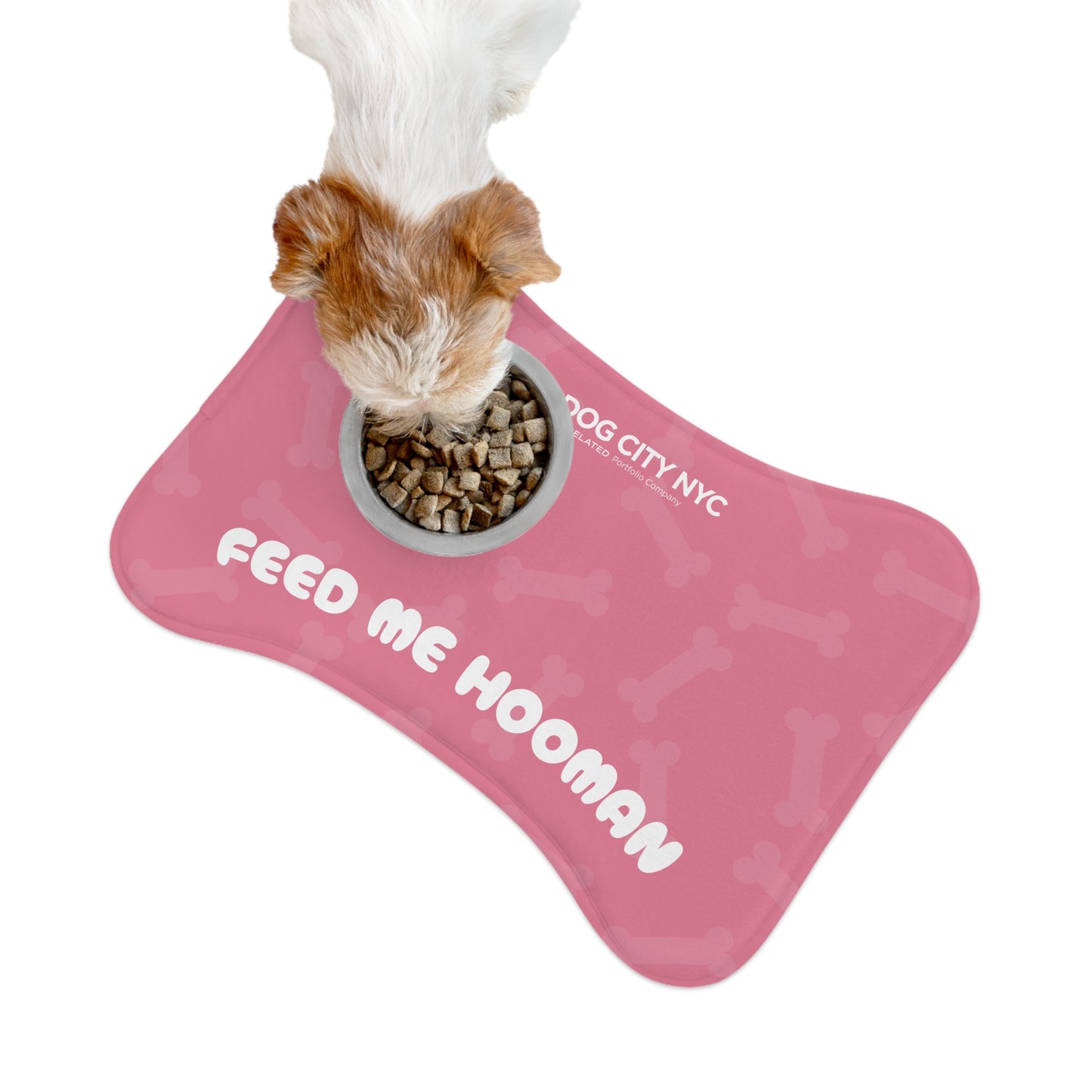 'Feed Me Hooman' Food Mat - Pink