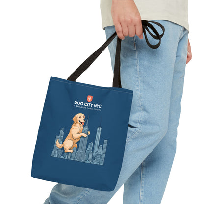 Dog City NYC Skyline Tote Bag - Blue