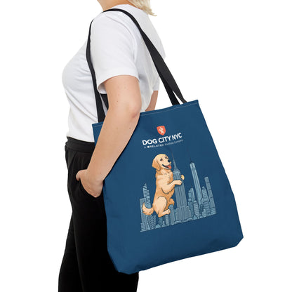 Dog City NYC Skyline Tote Bag - Blue