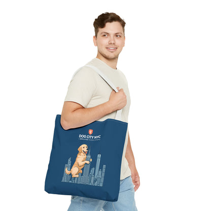 Dog City NYC Skyline Tote Bag - Blue