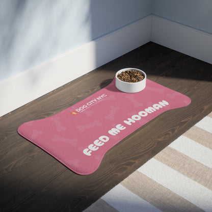 'Feed Me Hooman' Food Mat - Pink