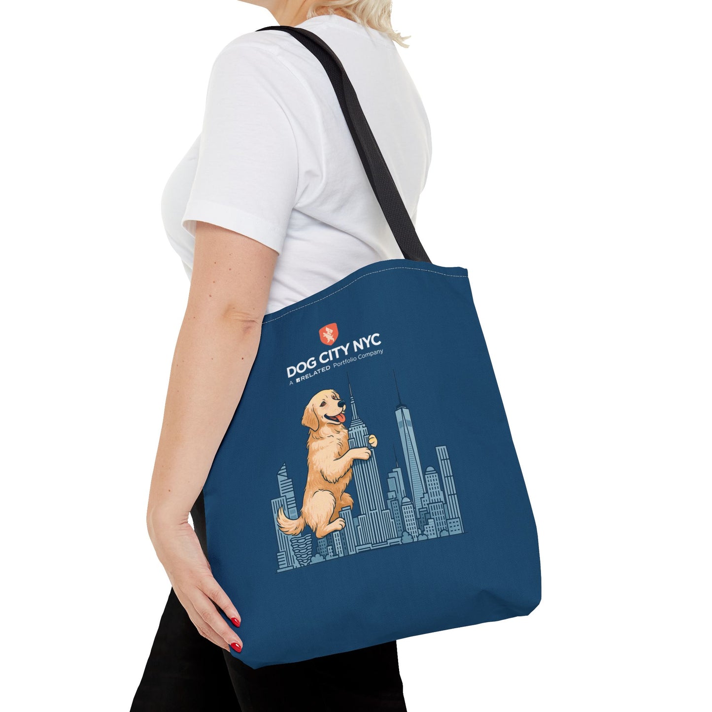 Dog City NYC Skyline Tote Bag - Blue