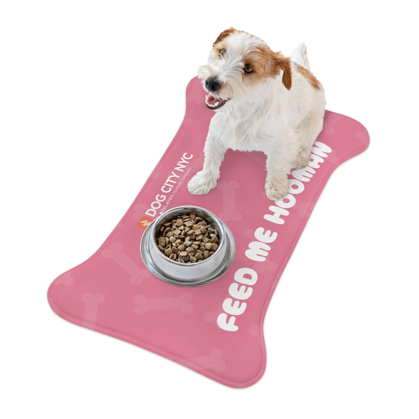 'Feed Me Hooman' Food Mat - Pink
