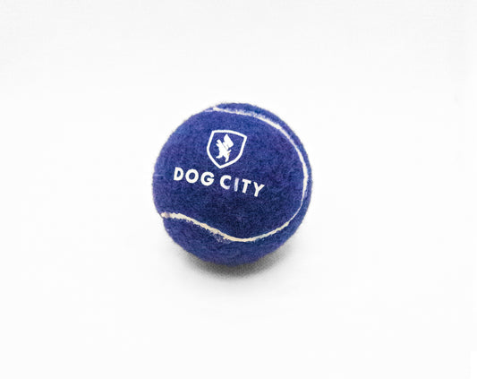 Dog City Branded Tennis Ball in Dark Blue